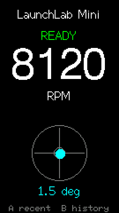 Live RPM + level screen on the M5StickS3
