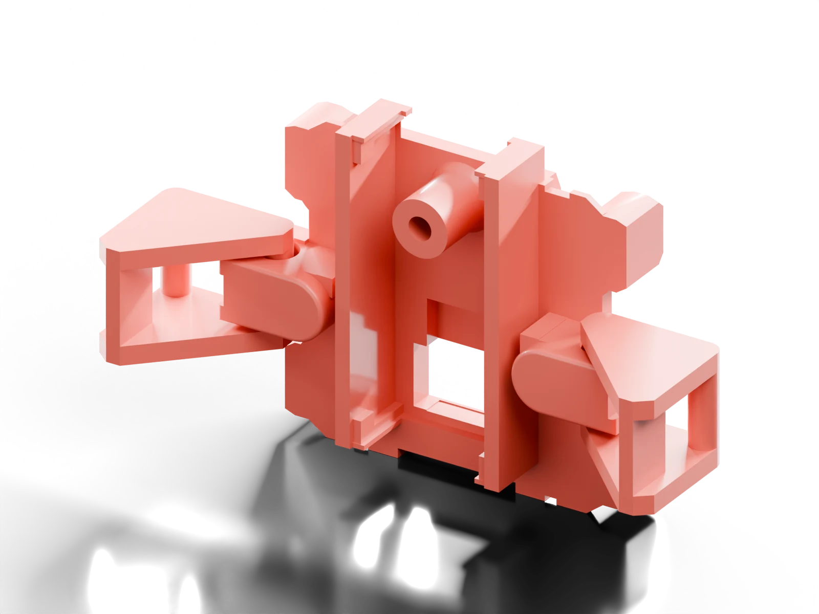Standard sensor attachment in its print orientation · CAD render