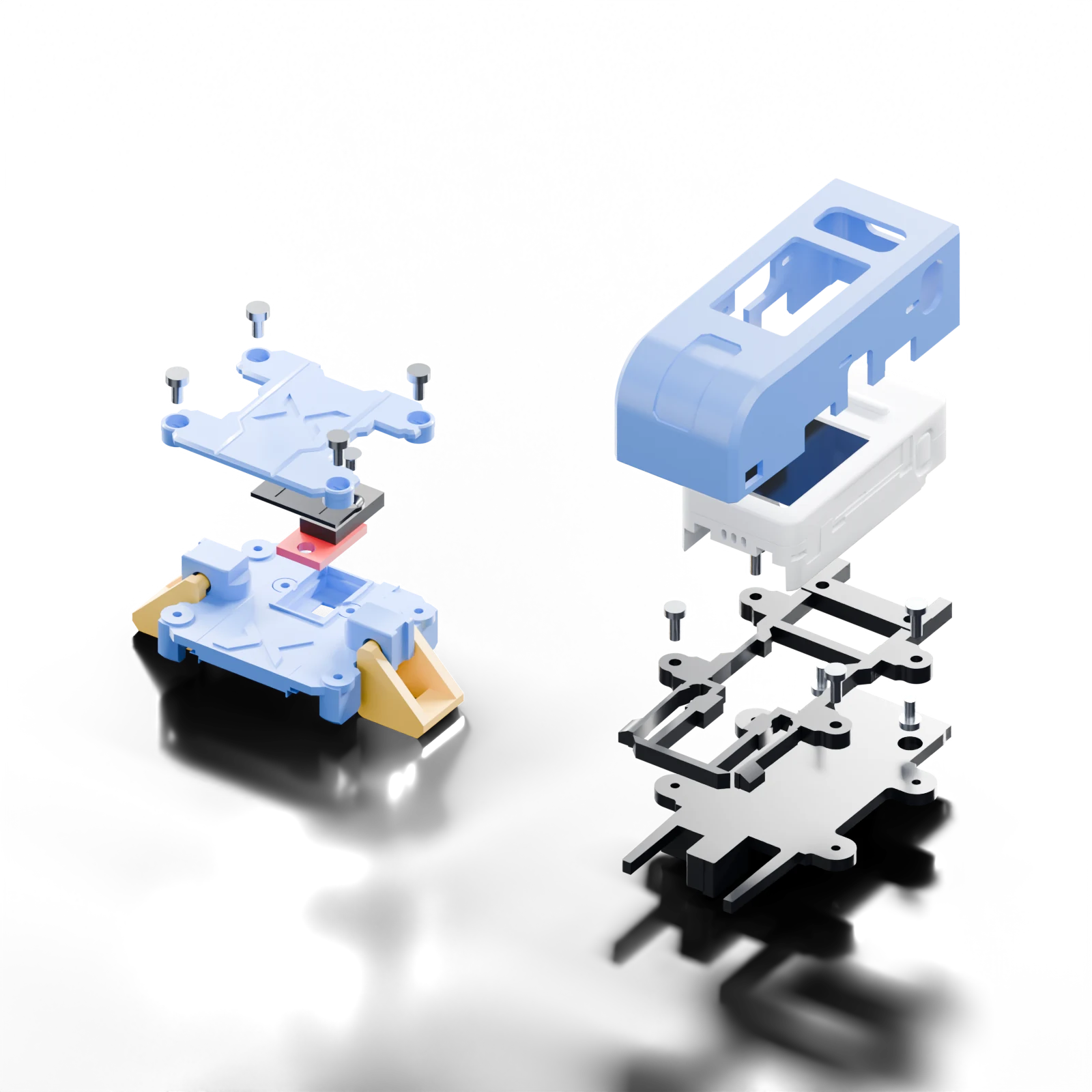 Sidecar v7 complete QRE kit · CAD render