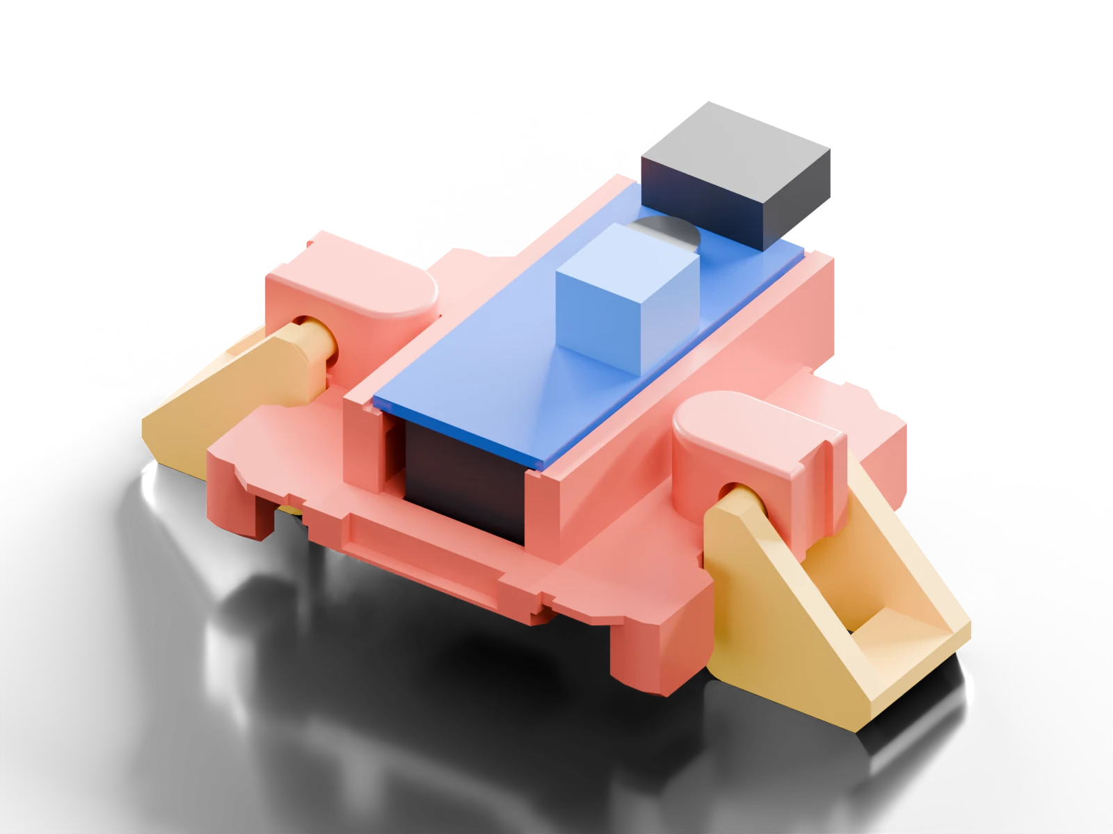 Standard sensor attachment · CAD render